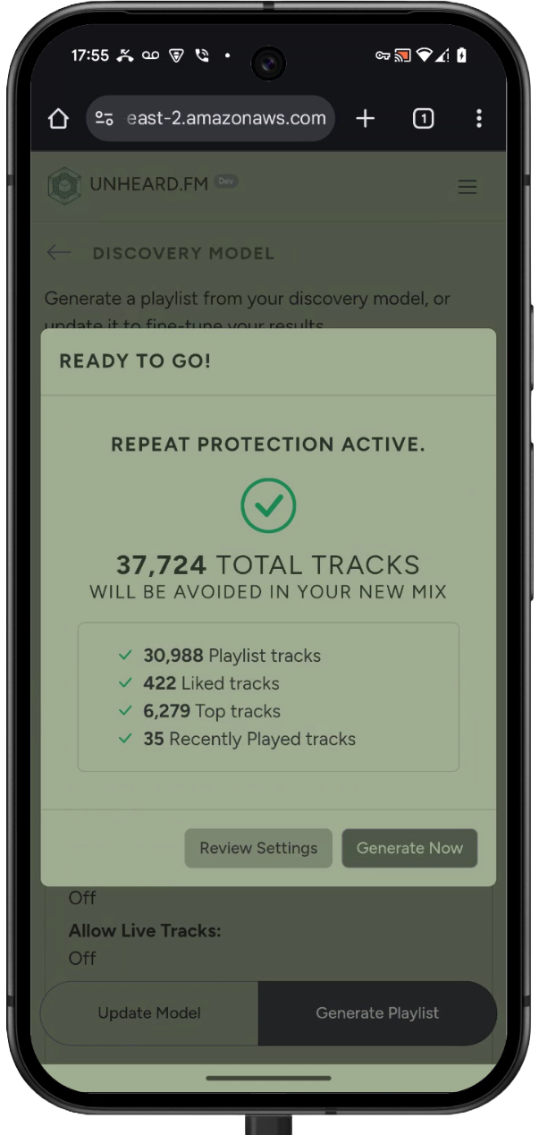 No Repeats Filtering